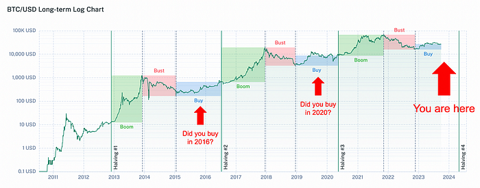 BTC/USD Long-term Log Chart