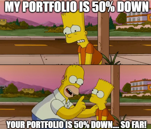 Simpsons meme about crypto portfolio
